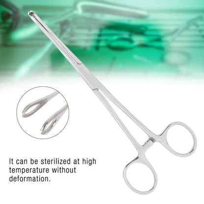 Stainless Steel Piercing Pliers Professional Tool for Septum, Ear, Lip, Navel – Silver