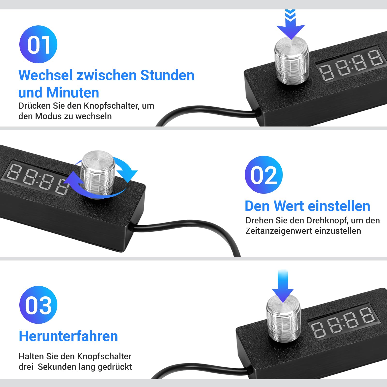 USB Timer Switch Cable 5V 2A Countdown Timer Socket – Adjustable Auto-Off