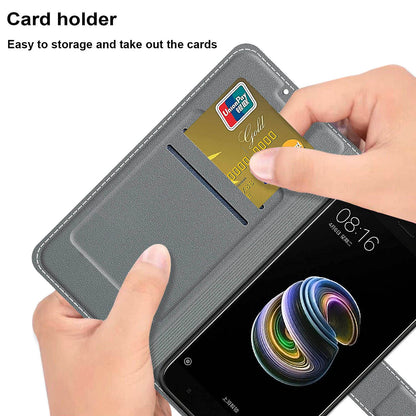 Samsung Galaxy A32 5G Premium Leather Flip Wallet Case Magnetic Closure Card Slot Stand Function – Black