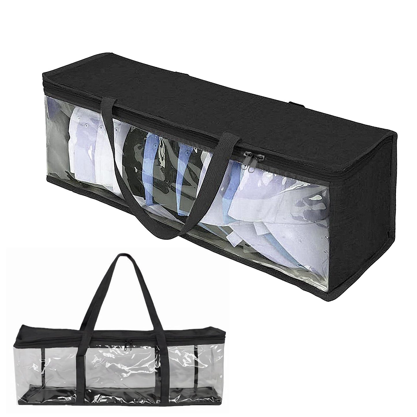 Baseball Cap Storage Organizer Transparent Dustproof Bag Holds 40 Hats – Clear