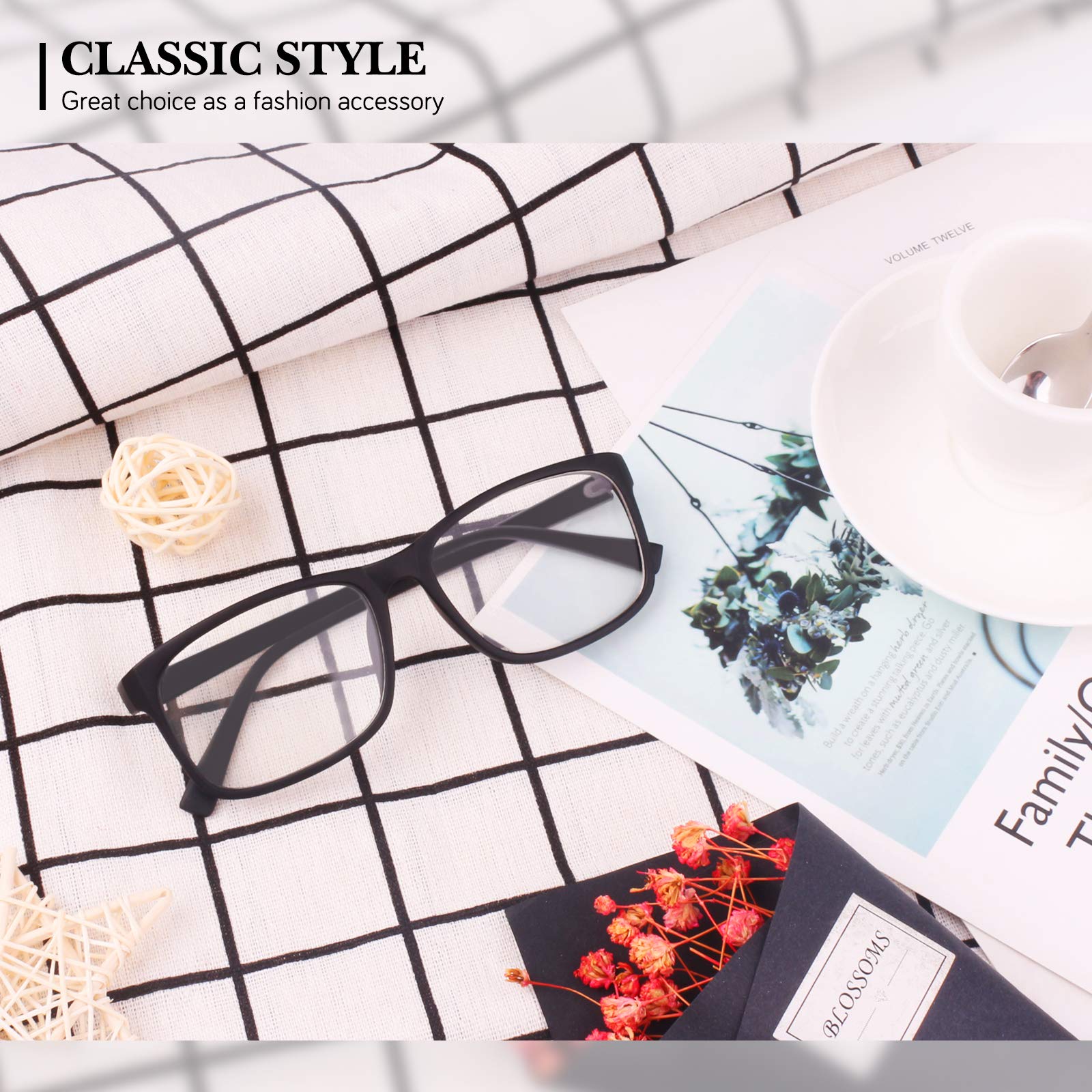 GQUEEN Glasses Without Prescription Fake Glasses Nerd Glasses Women Men UV400,PO2