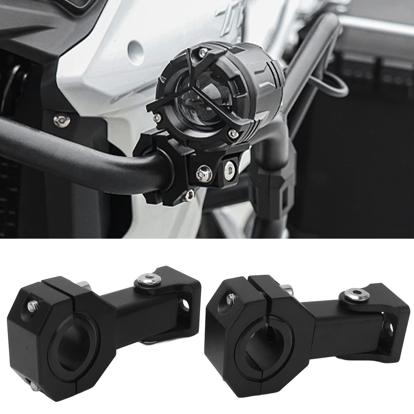 Motorcycle Adjustable Headlight Clamp Bracket M5 18–30mm for Motocross ATV UTV – 2pcs