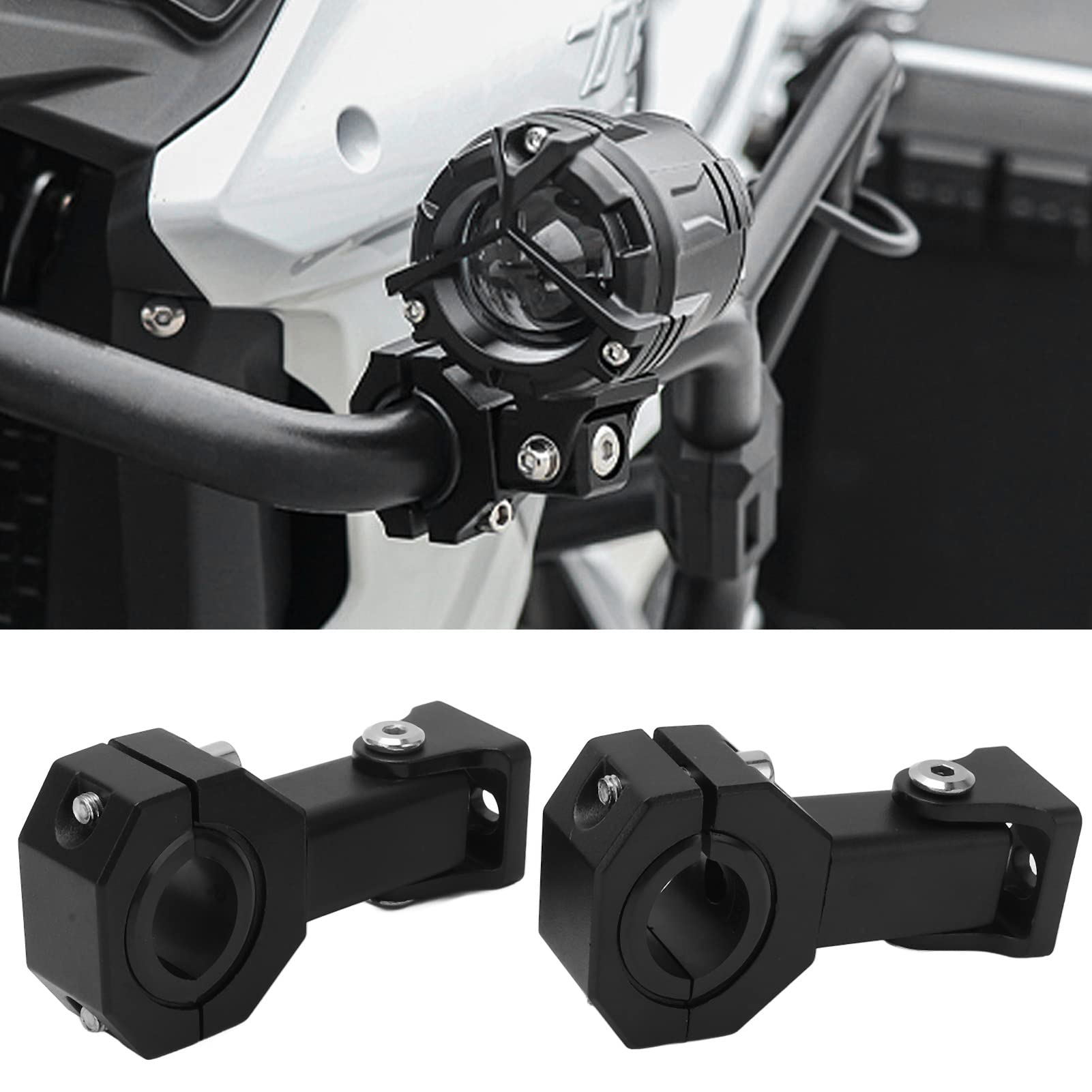 Motorcycle Adjustable Headlight Clamp Bracket M5 18–30mm for Motocross ATV UTV – 2pcs
