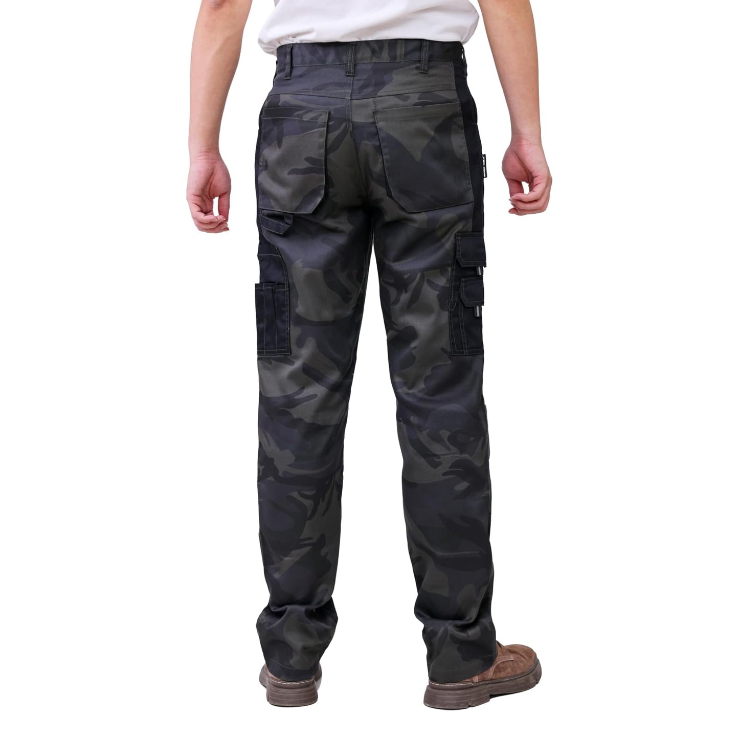 WORK IDEA Men's Work Trousers - Camouflage Trousers Men's Cargo Trousers with Inside Knee Pockets