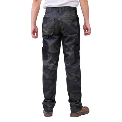 WORK IDEA Men's Work Trousers - Camouflage Trousers Men's Cargo Trousers with Inside Knee Pockets