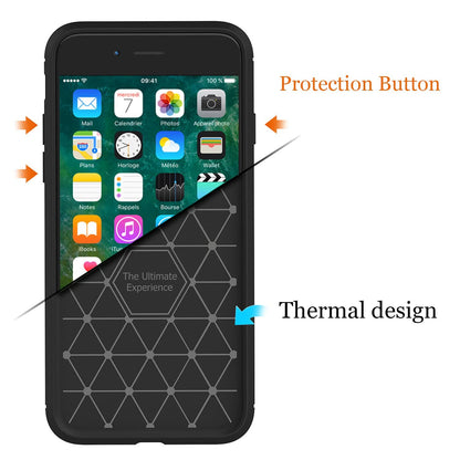iPhone 7/8 (4.7in) Impact Protection TPU Case Carbon Fibre Effect – Black