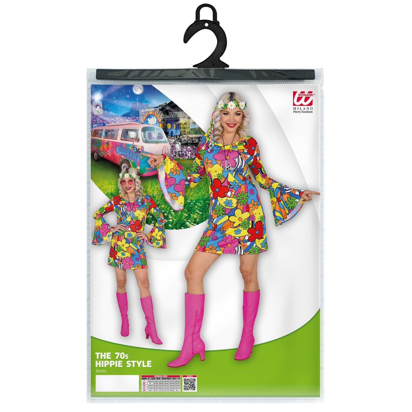 W WIDMANN MILANO 60s Groovy Costume – Hippie Carnival Outfit
