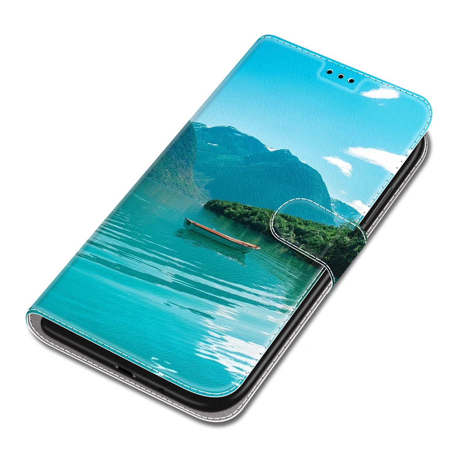 Samsung Galaxy A32 5G Premium Leather Flip Wallet Case Magnetic Closure Card Slot Stand Function – Black