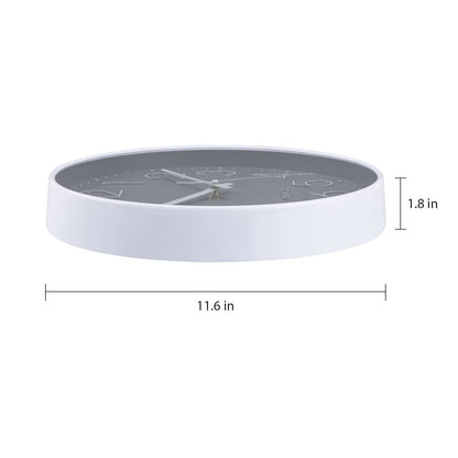 ACCSHINE Wall Clock Without Ticking Noise Silent 30cm Quartz Battery Operated Large Wall Clock Easy to Read for Room Home