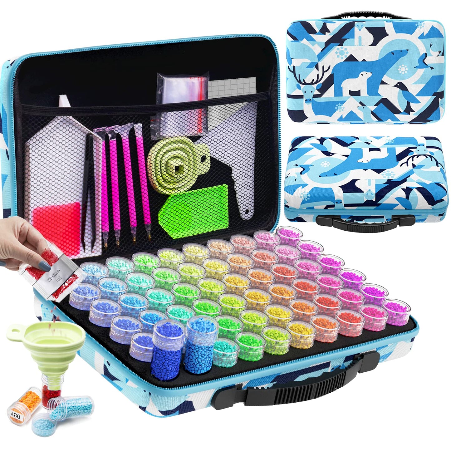 Diamond Painting Accessory Box 60 Pieces Storage Case for Rhinestones – North Pole