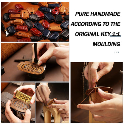 BMW Leather Key Case Cover with LCD Display Compatible G01/G02/G05/G07/X3/X4/X5/X7 – Brown