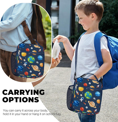 Clastyle Space Insulated Kid Lunch Bag for Boy