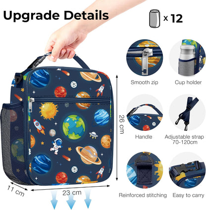 Clastyle Space Insulated Kid Lunch Bag for Boy